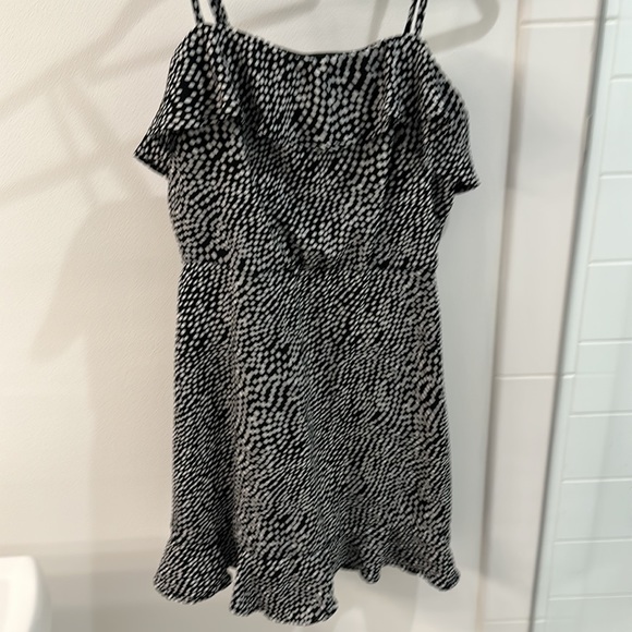 Altar’d State sundress. Small. Black with small asymmetrical white dots. - Picture 4 of 7